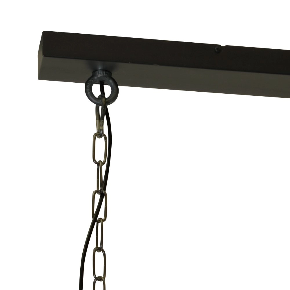 Roodkoperen eetkamerlamp Industria 2x27 roodkoper met zwart Masterlight 8718121231556