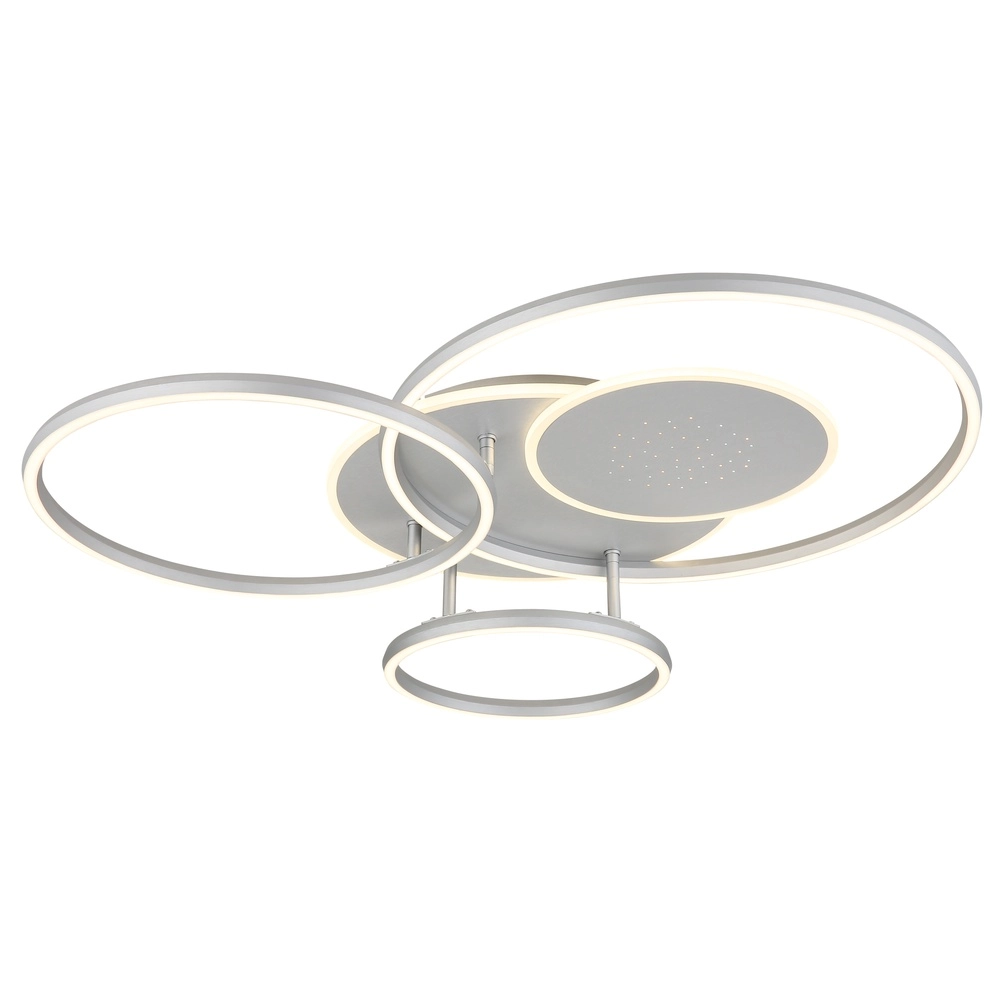 Moderne plafondlamp Johnson zilvergrijs 80,7cm