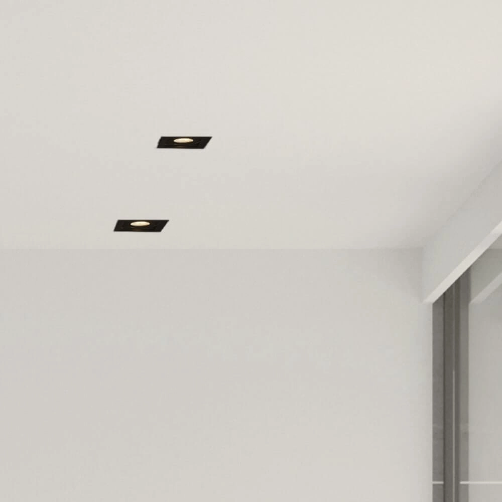 Inbouwspot Grid 1 zwart Lyora