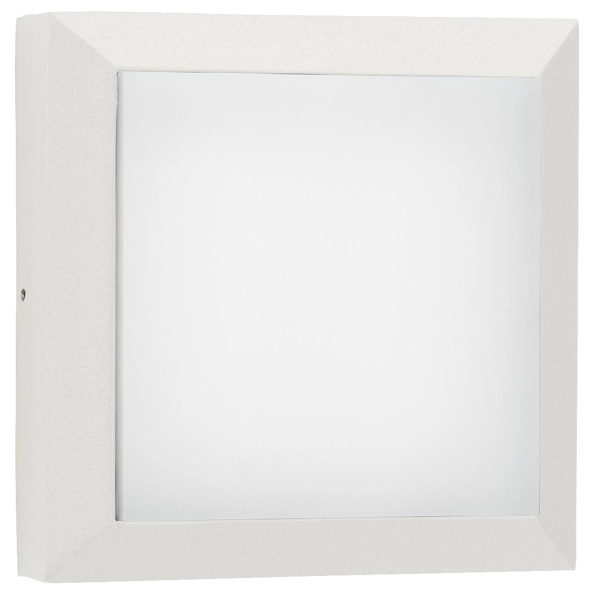Vierkante wandlamp buiten Parel 19cm-wit