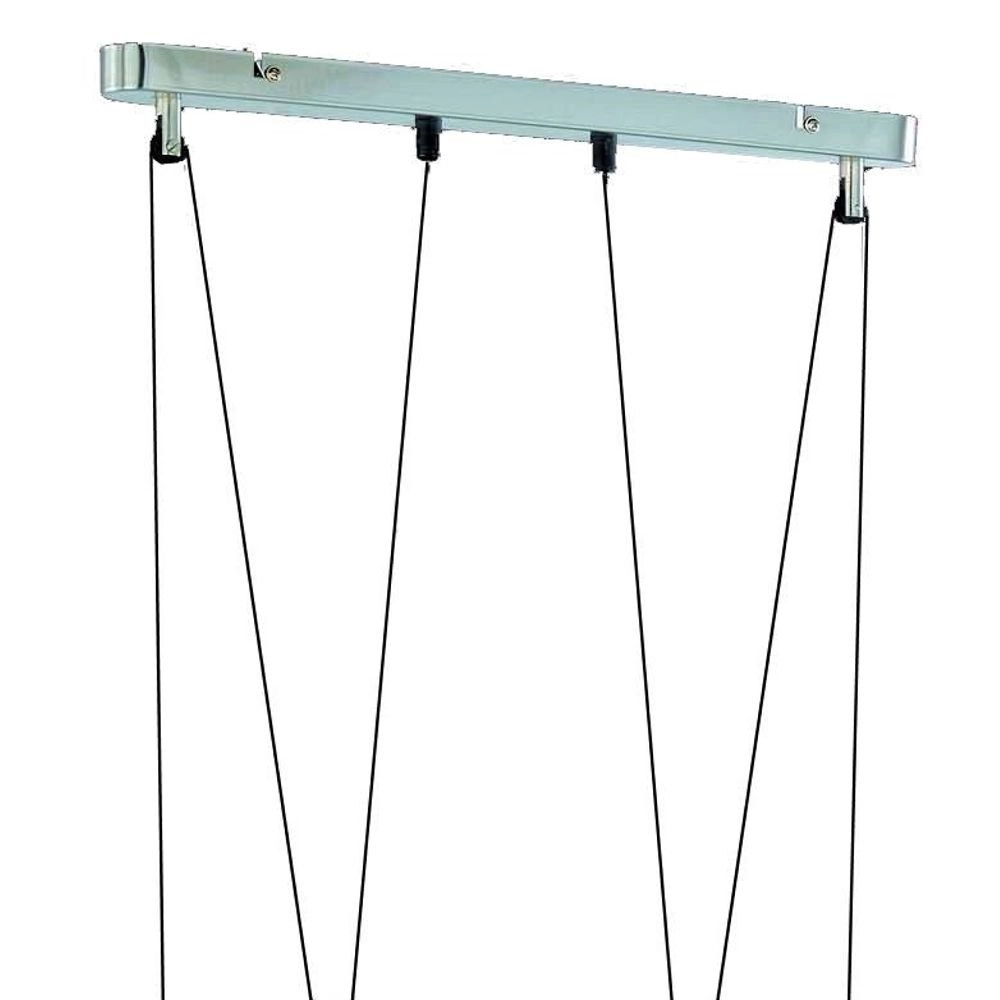 Moderne Hanglamp Series 3751 4-lichts nikkel mat Trio 4017807137736