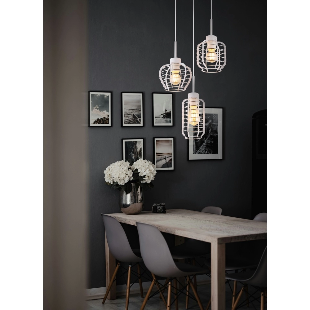 3-lichts hanglamp Nesa wit Globo 9007371572212