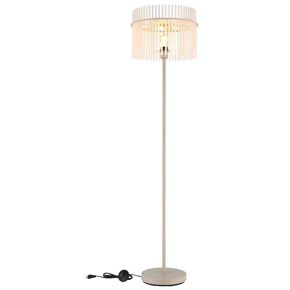 Vloerlamp Gorley zand bruin met glas Ø 38cm Globo 9007371575701