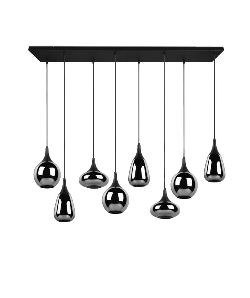 8-lichts hanglamp Lumina met smoke glas Trio 4017807542301