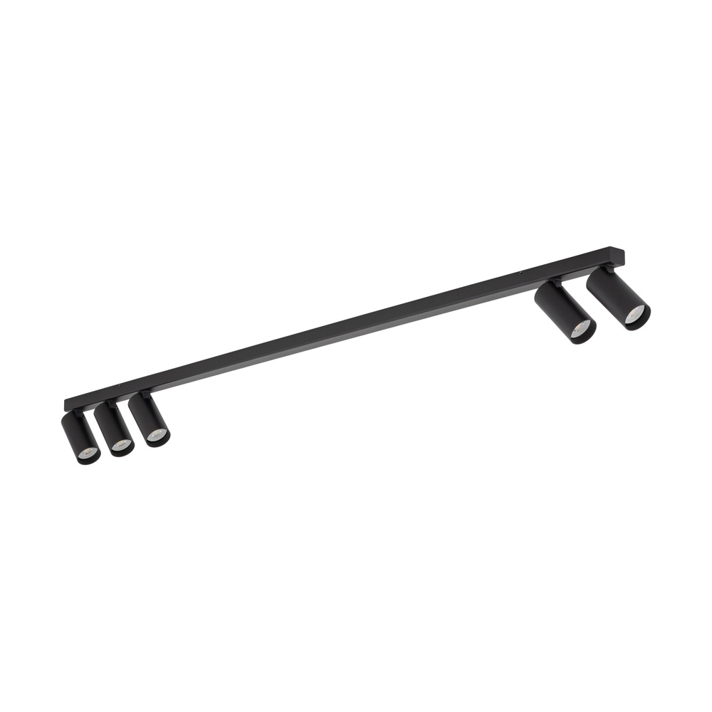 Opbouwspot 5x GU10 Fourty zwart