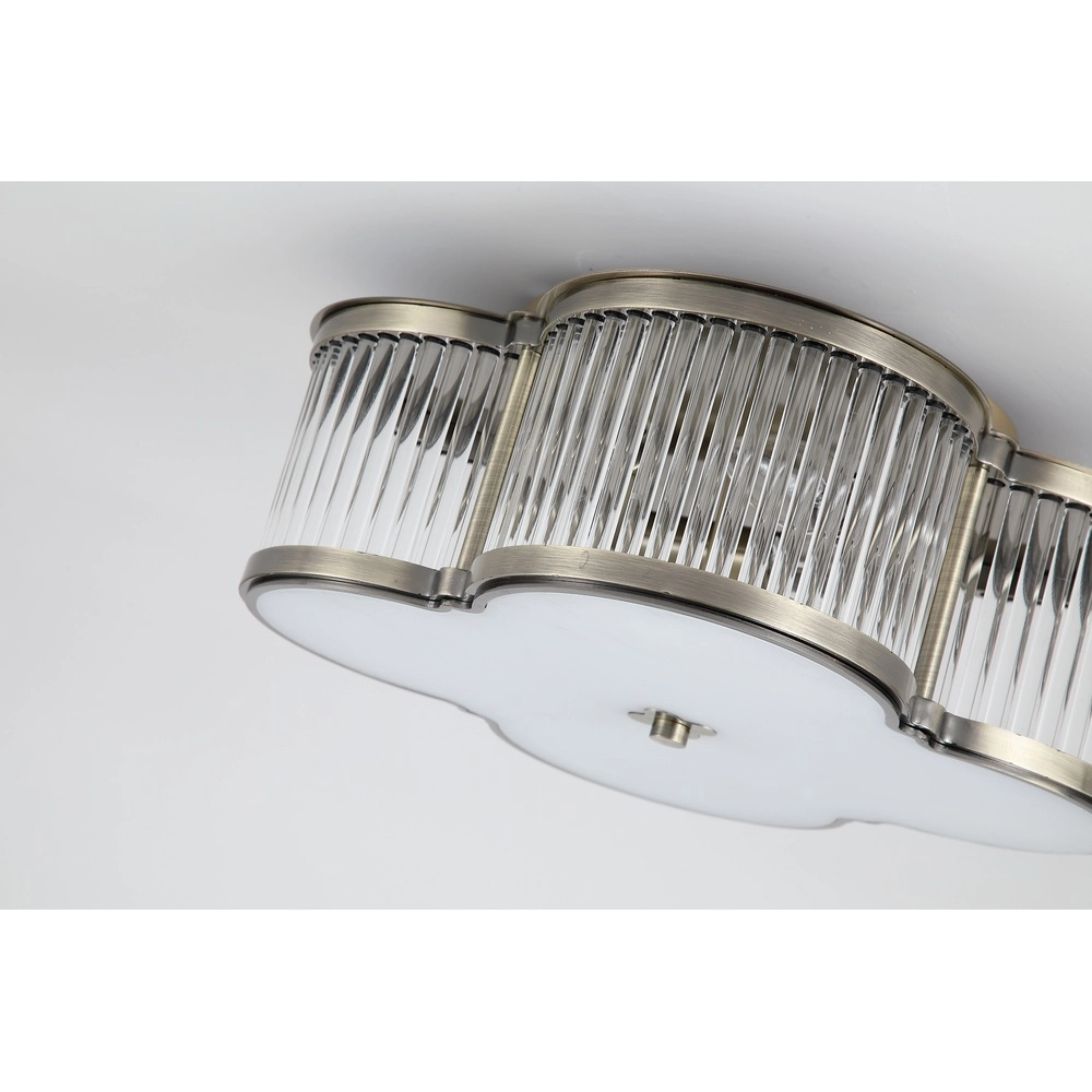 Plafondlamp Lotus antiek messing Ø 39cm Searchlight 5053423302140