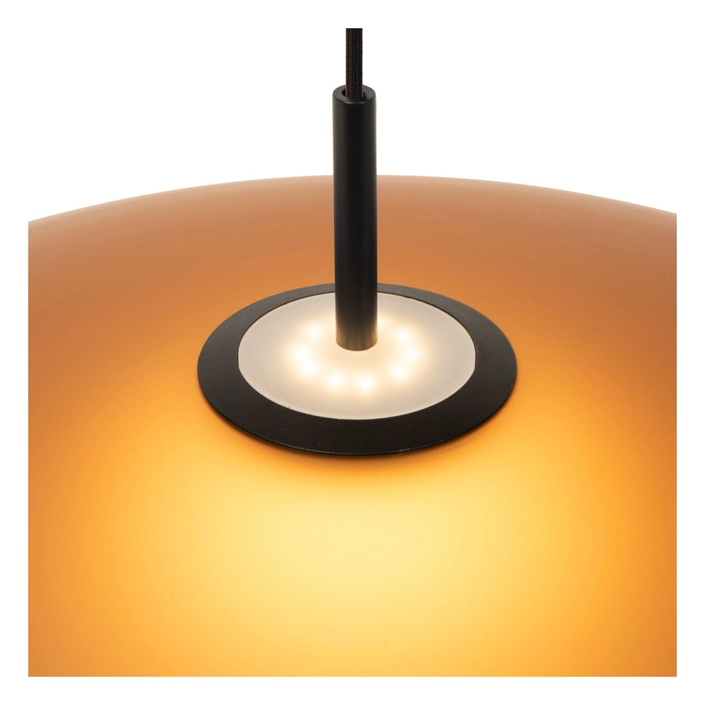 Strakke hanglamp Menga Ø 60cm amber glas Premium by Lucide 5411212251169