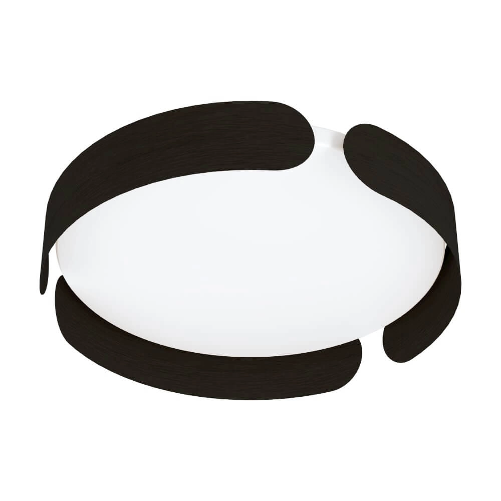 Zwarte plafondlamp Valcasotto Ø 37cm