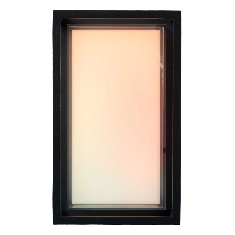 Zwarte wandlamp Quadra design Lucide 5411212690302