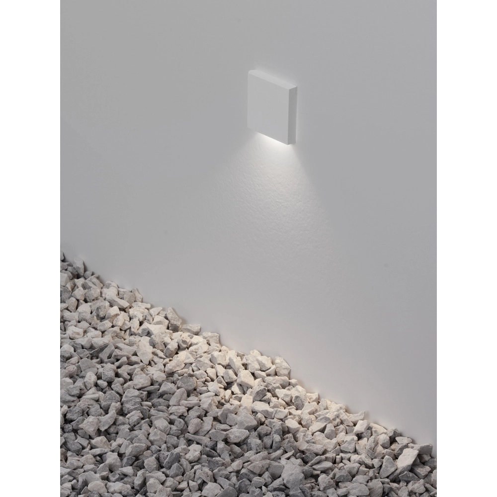 Vierkante inbouwlamp Iko enkel wit