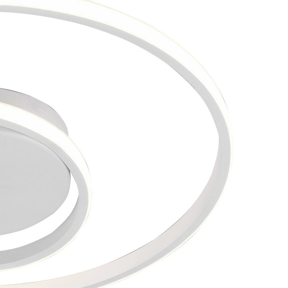 Moderne plafonnière Zibal Ø 39cm wit Trio 4017807442113