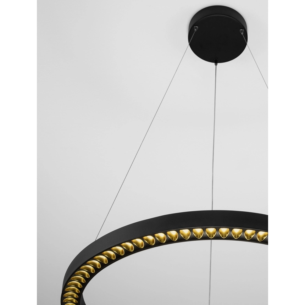 Round pendant lamp Deos black Lyora 5212017463722