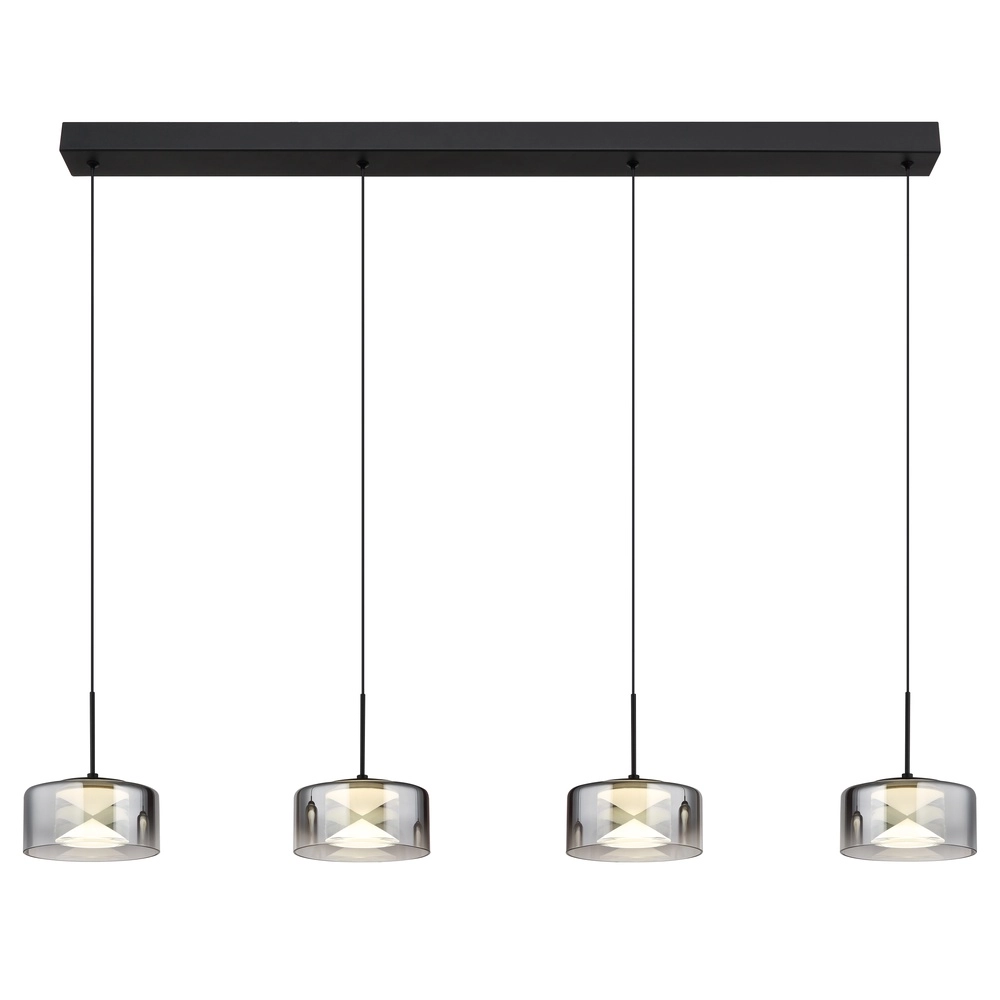 Design hanglamp Belinda 4-lichts zwart Globo 9007371531295