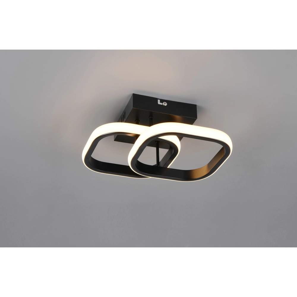 Zwarte plafondlamp Kasia  vierkant design Trio 4017807653847