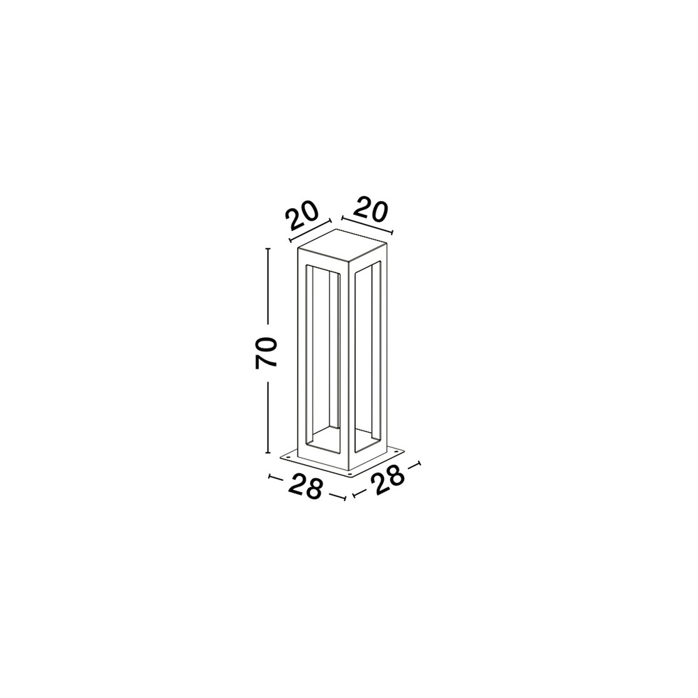 Vierkante staande lamp Bev 70cm Lyora 5212017440488