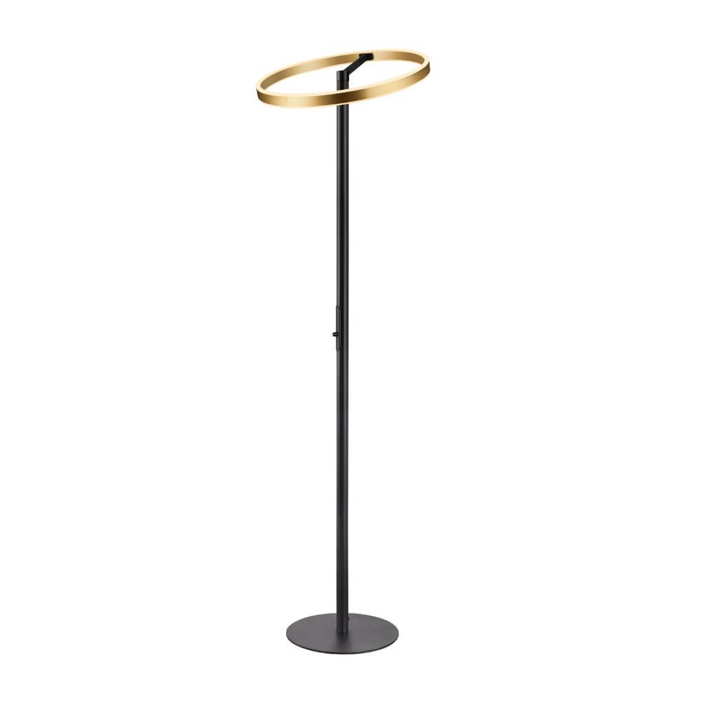 Zwart met gouden design vloerlamp One Straight SLV 4024163265539