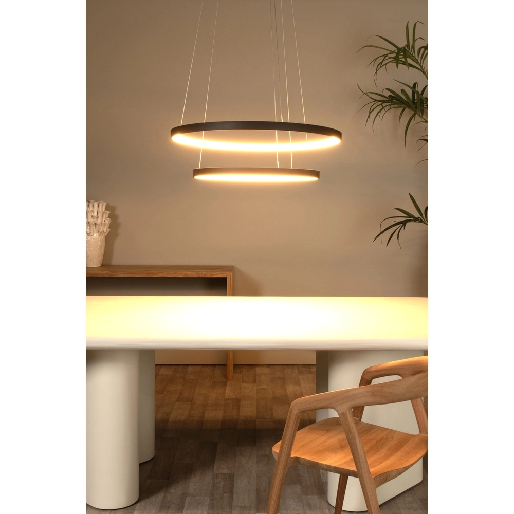 Zwarte hanglamp Vidal Ø 78cm strak design Premium by Lucide 5411212460936