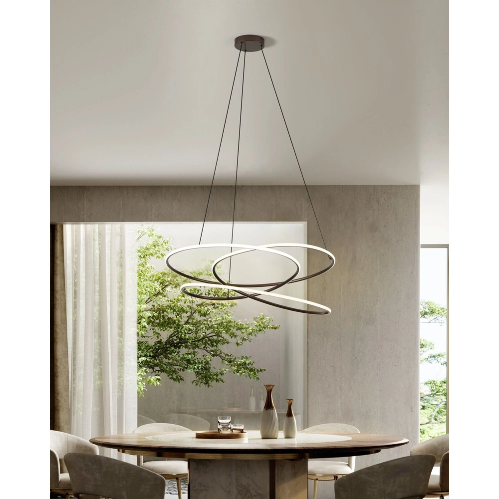 Moderne hanglamp Racale Ø 78cm wit Eglo 9008606391431