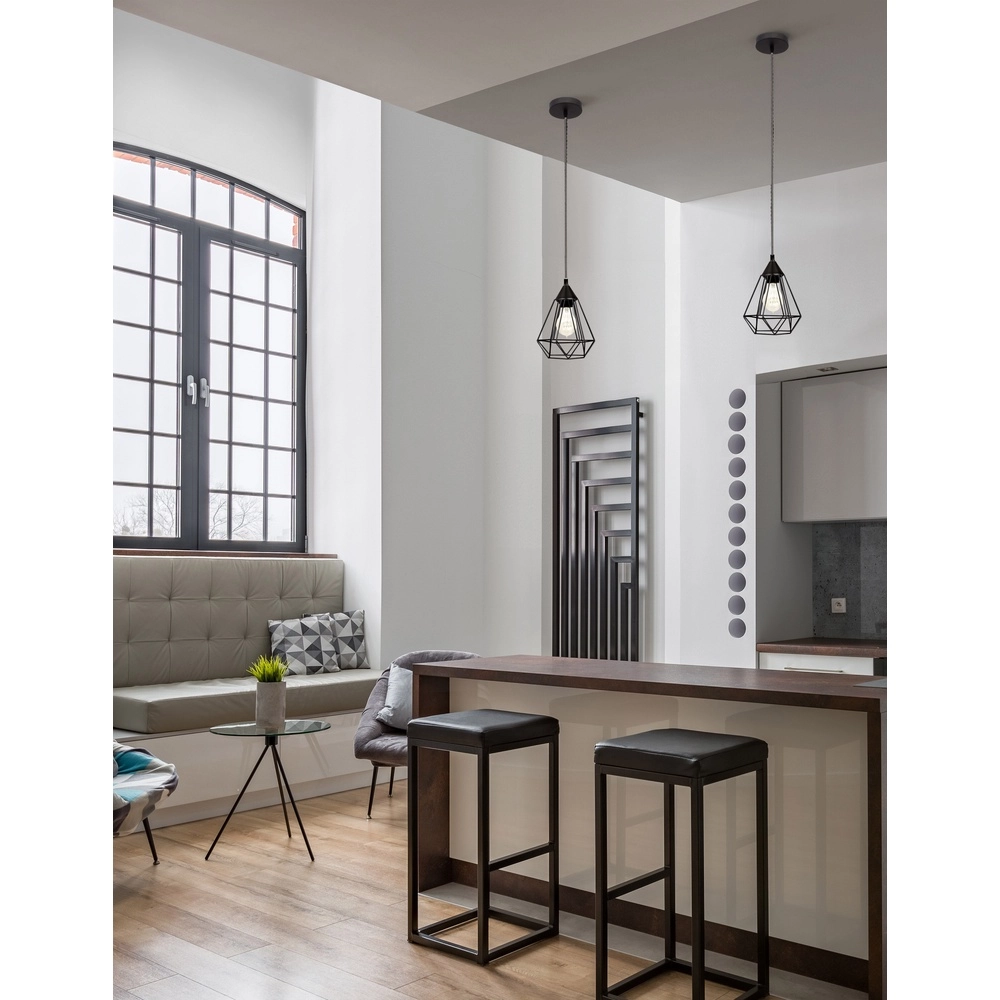 Hanglamp Paolo 1-lichts zwart Lyora 5212017407931