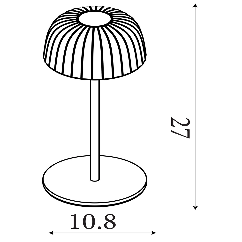 USB Oplaadbaar tafellampje Ezra zwart Searchlight 5053423306131