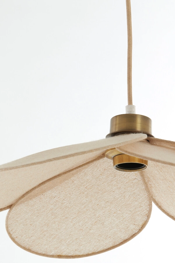 Hanglamp Fyano bloem crème Ø 46cm Light & Living 8717807706685