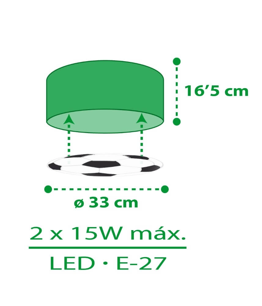 Kinderkamer plafondlamp Football Dalber 8420406417363