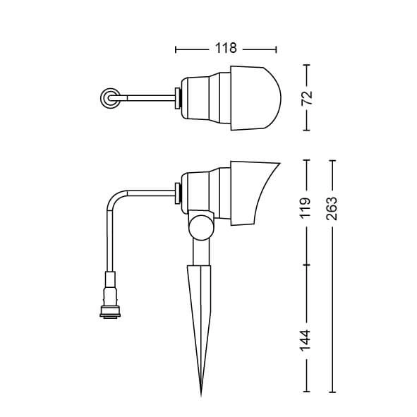 Prikspot Spike antraciet - uitbreiding Philips 8719514477094