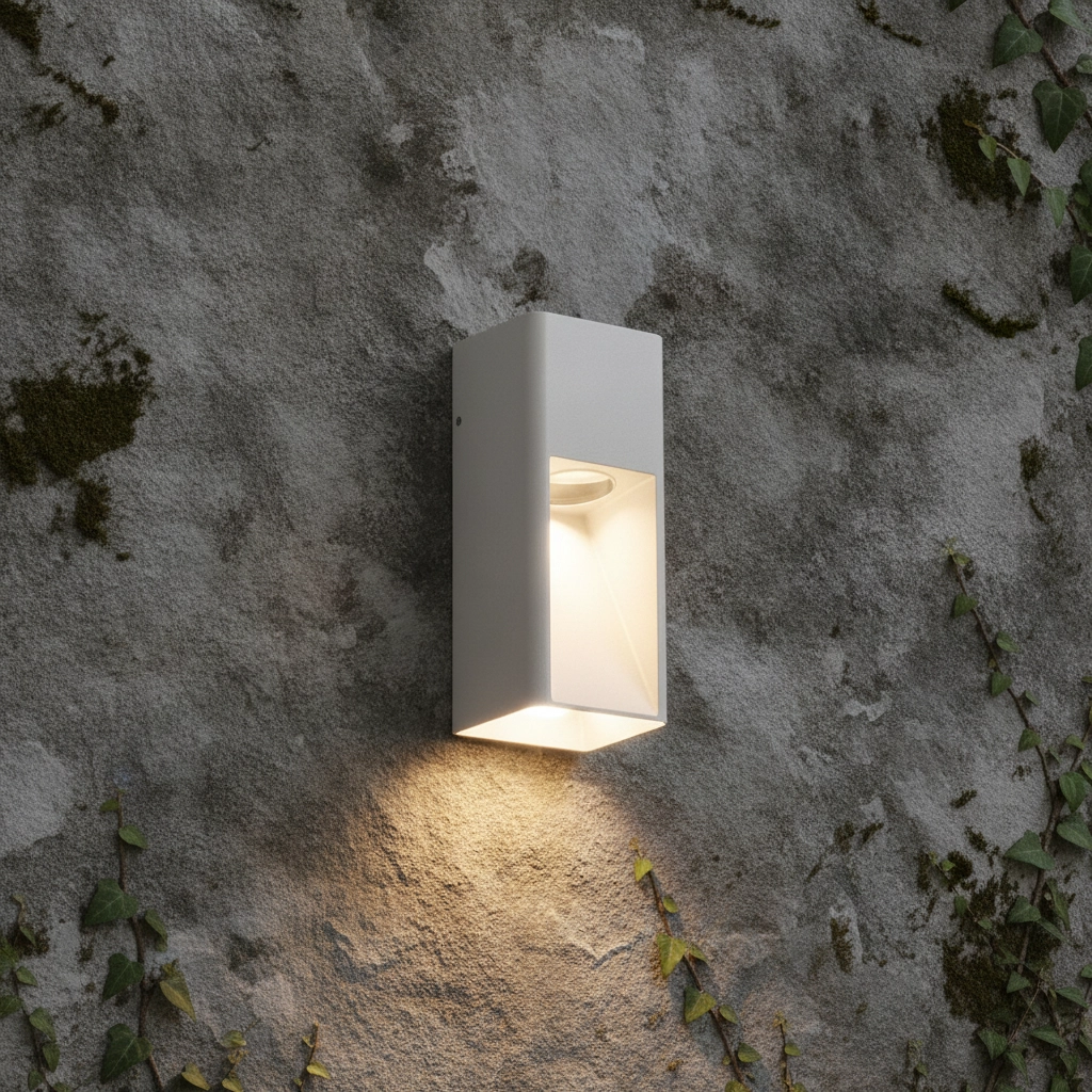 Strakke wandlamp Mazu wit