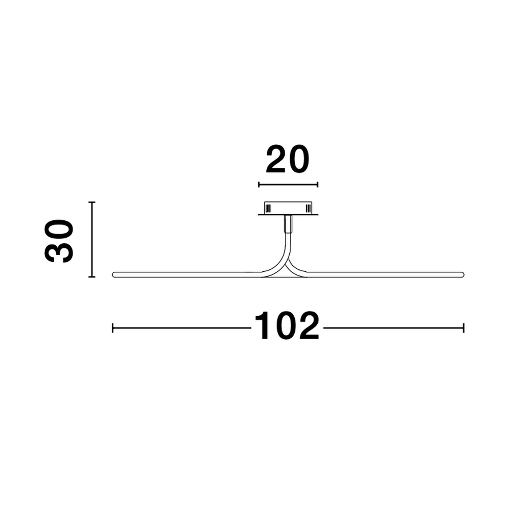 Plafondlamp Fungo krul chroom Lyora 5212017419873