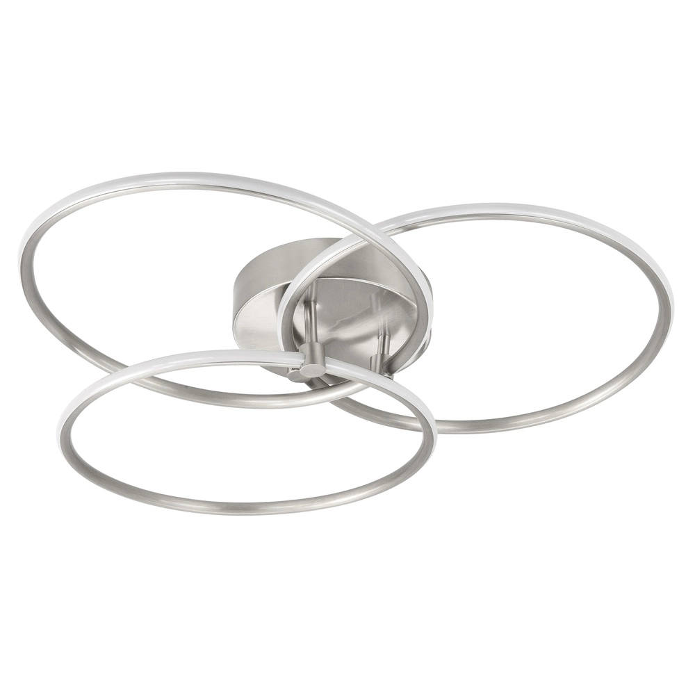 Plafondlamp Circles design nikkel Ø 49cm