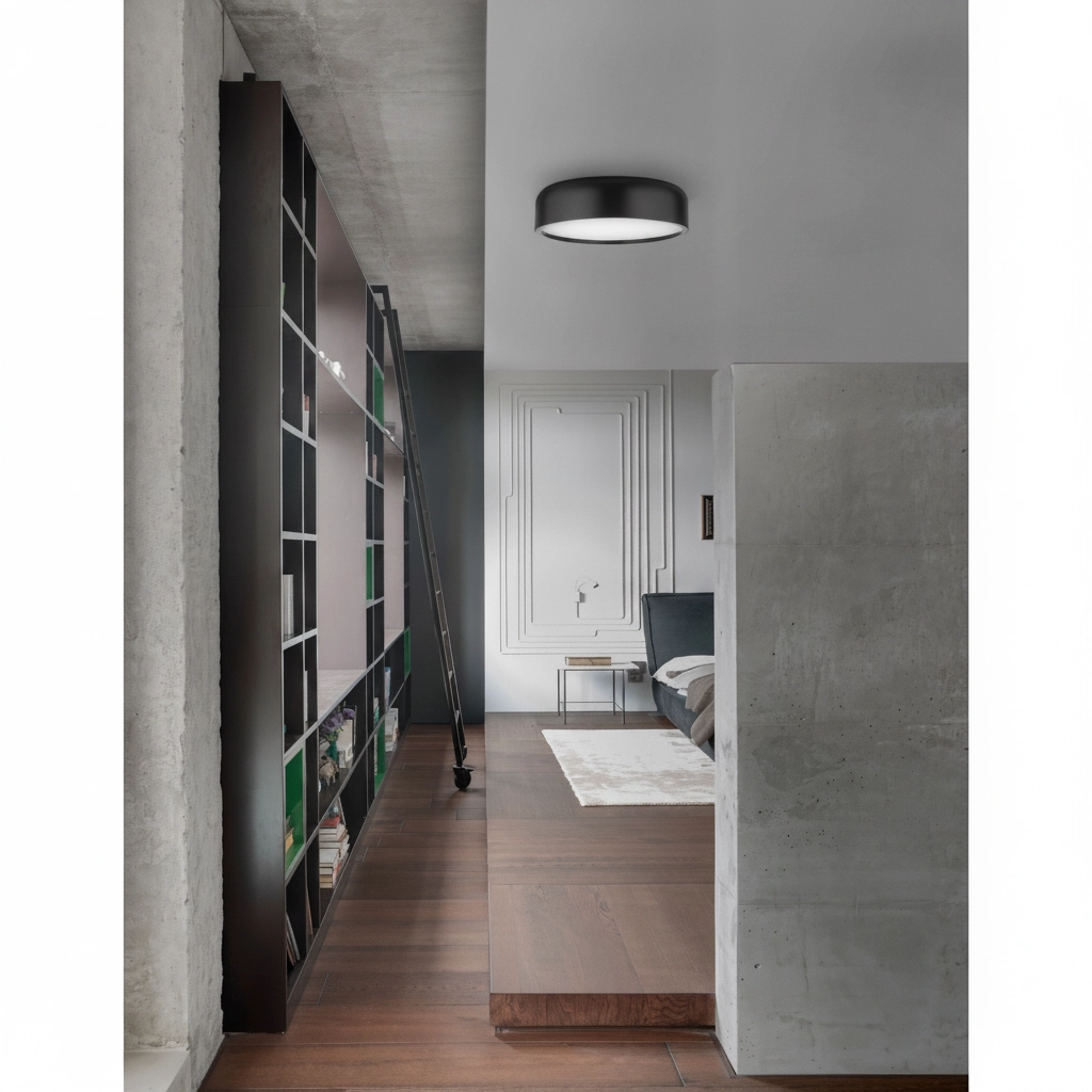 Design plafondlamp Perleto zwart Ø 48cm