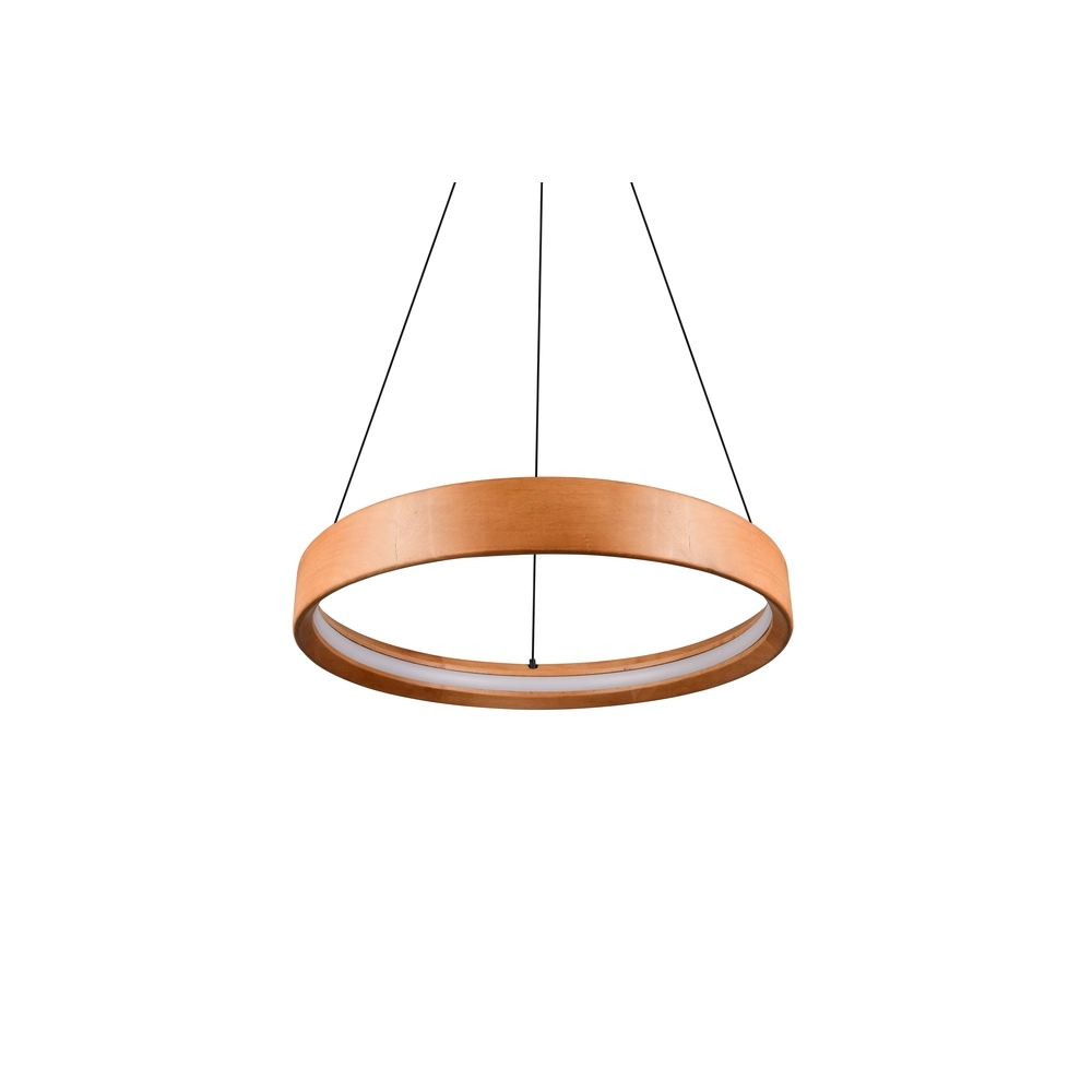 Design hanglamp Lynwood hout Ø 50cm Trio 4017807662269