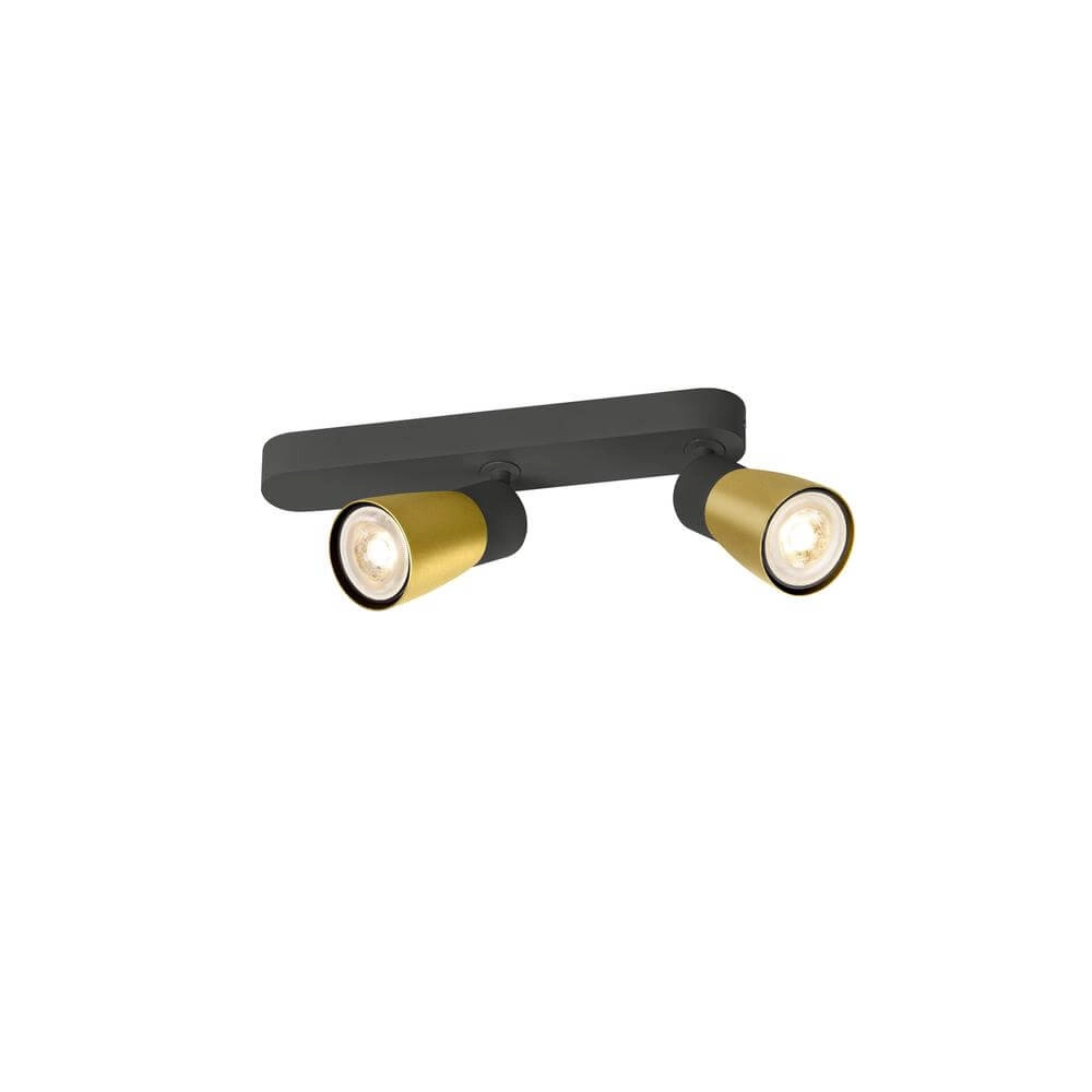 Spot Puri 2.0 Dome zwart-goud dubbel Spot Puri 2.0 Dome zwart-goud dubbel