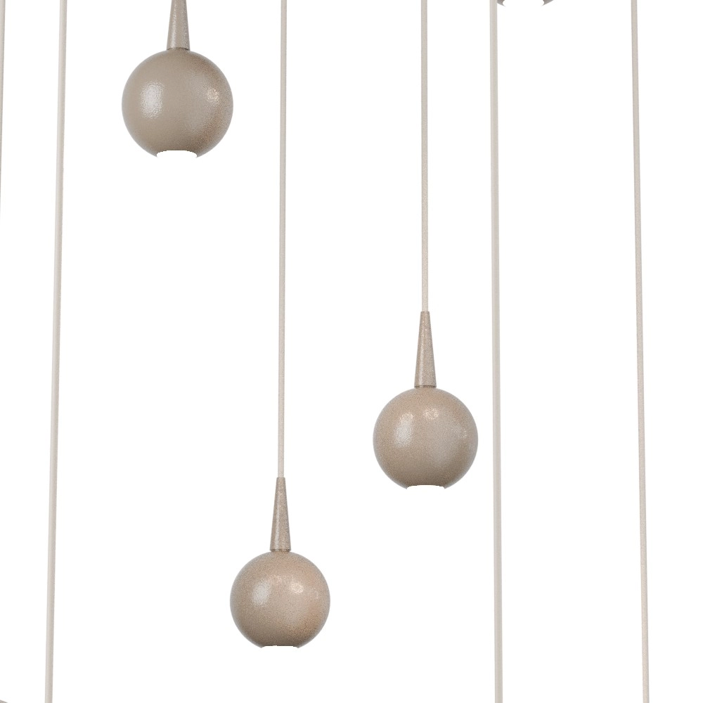 9-lichts hanglamp Talana beige terra Ø 50cm DTW Masterlight 8718121399096