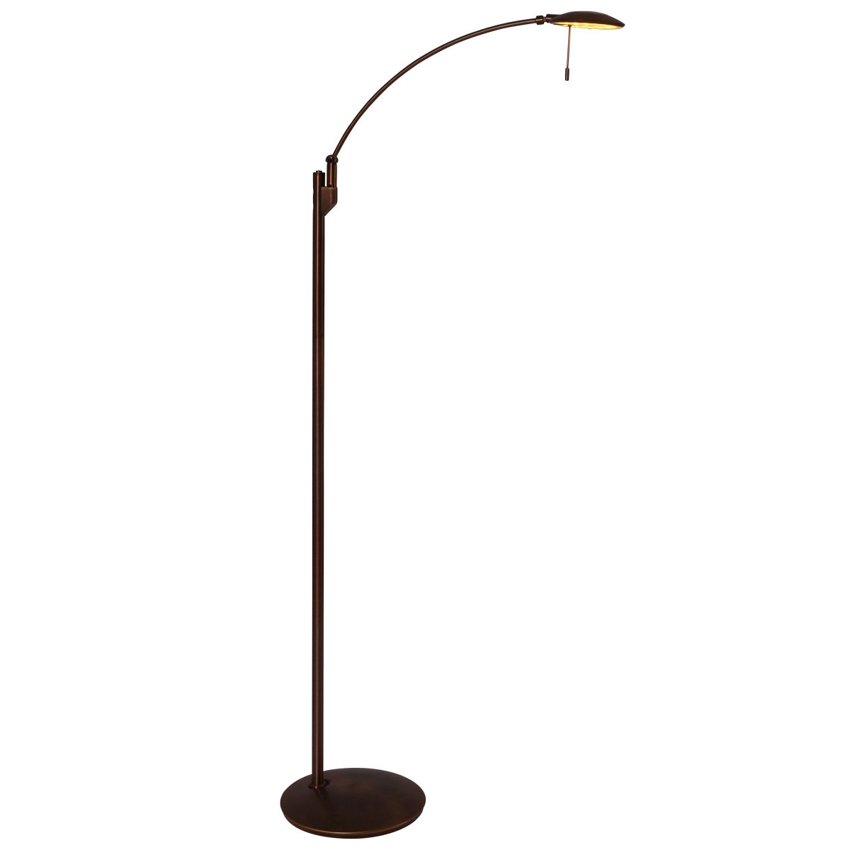Led vloer leeslamp Zenith 2x6w - 2200K - 118cm bronsbruin Led vloer leeslamp Zenith 2x6w - 2200K - 118cm bronsbruin