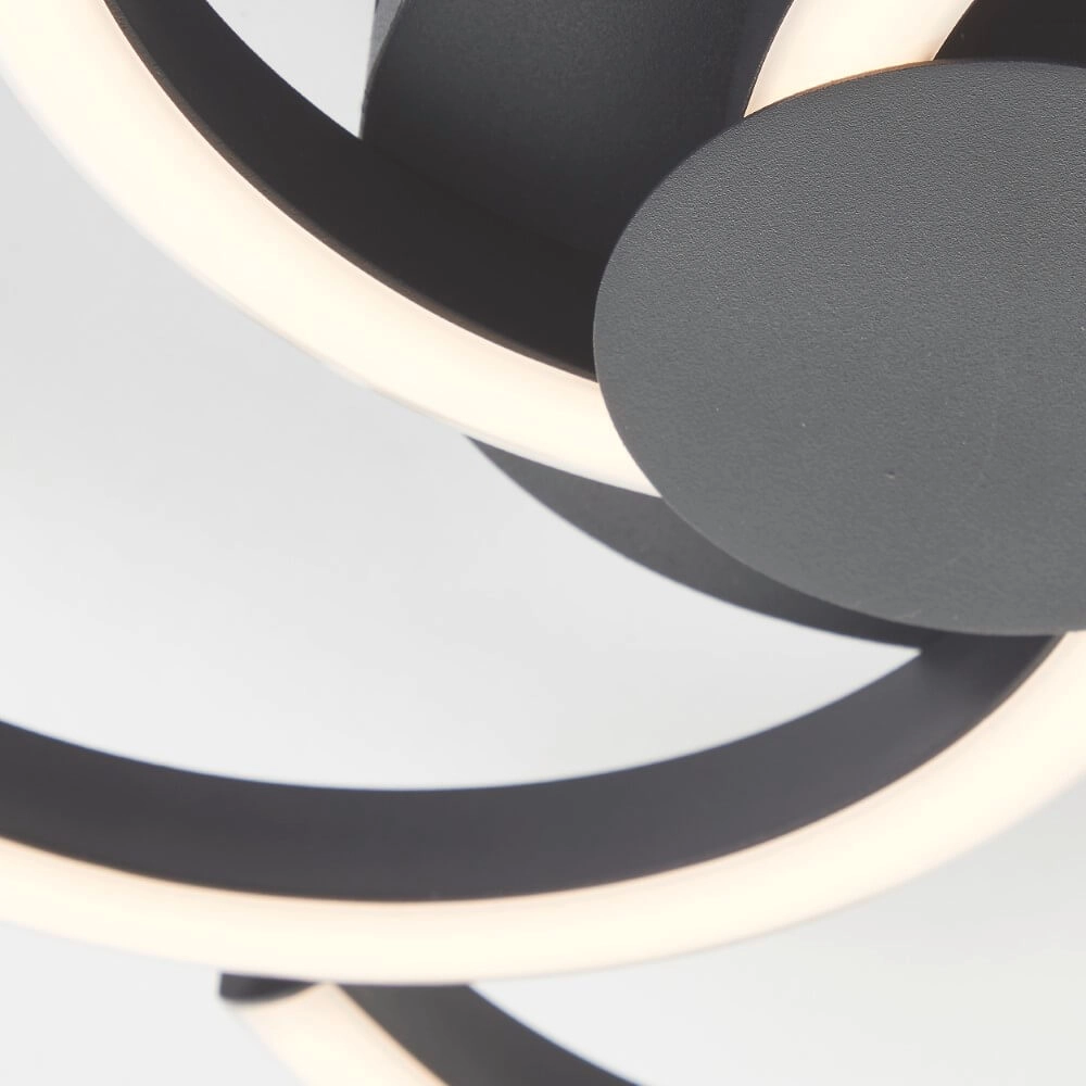 Design plafondlamp Fico zwart Brilliant 4004353441226