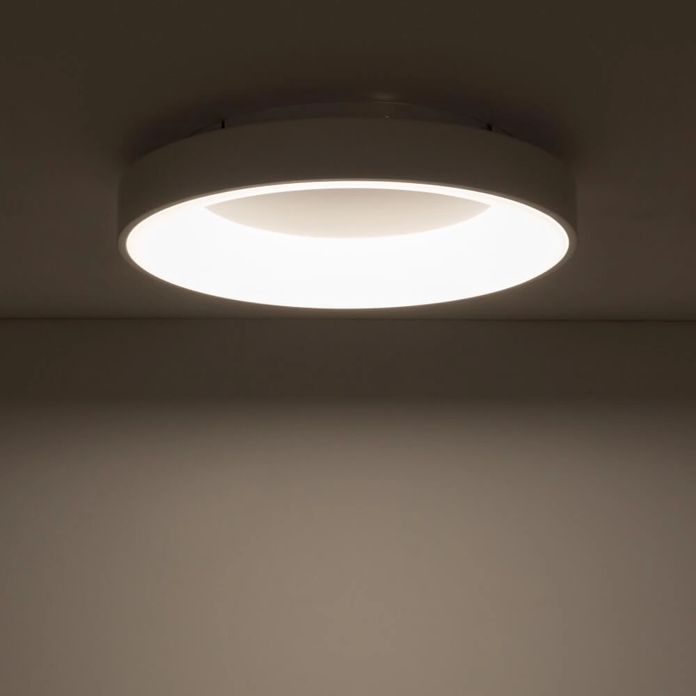 Ronde plafondlamp Nikki Round wit Ø 48cm Lyora 5903139112017