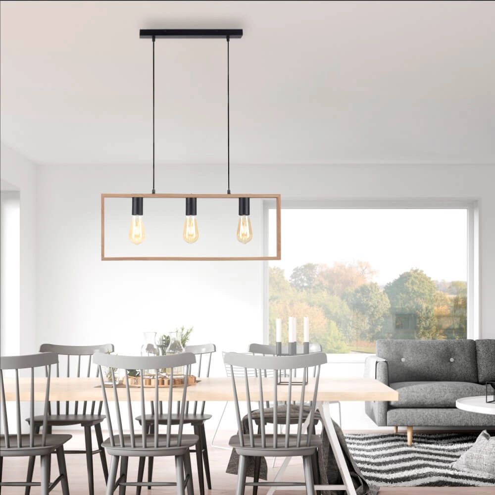 Landelijke hanglamp Franky 3-lichts Just Light 4043689966430