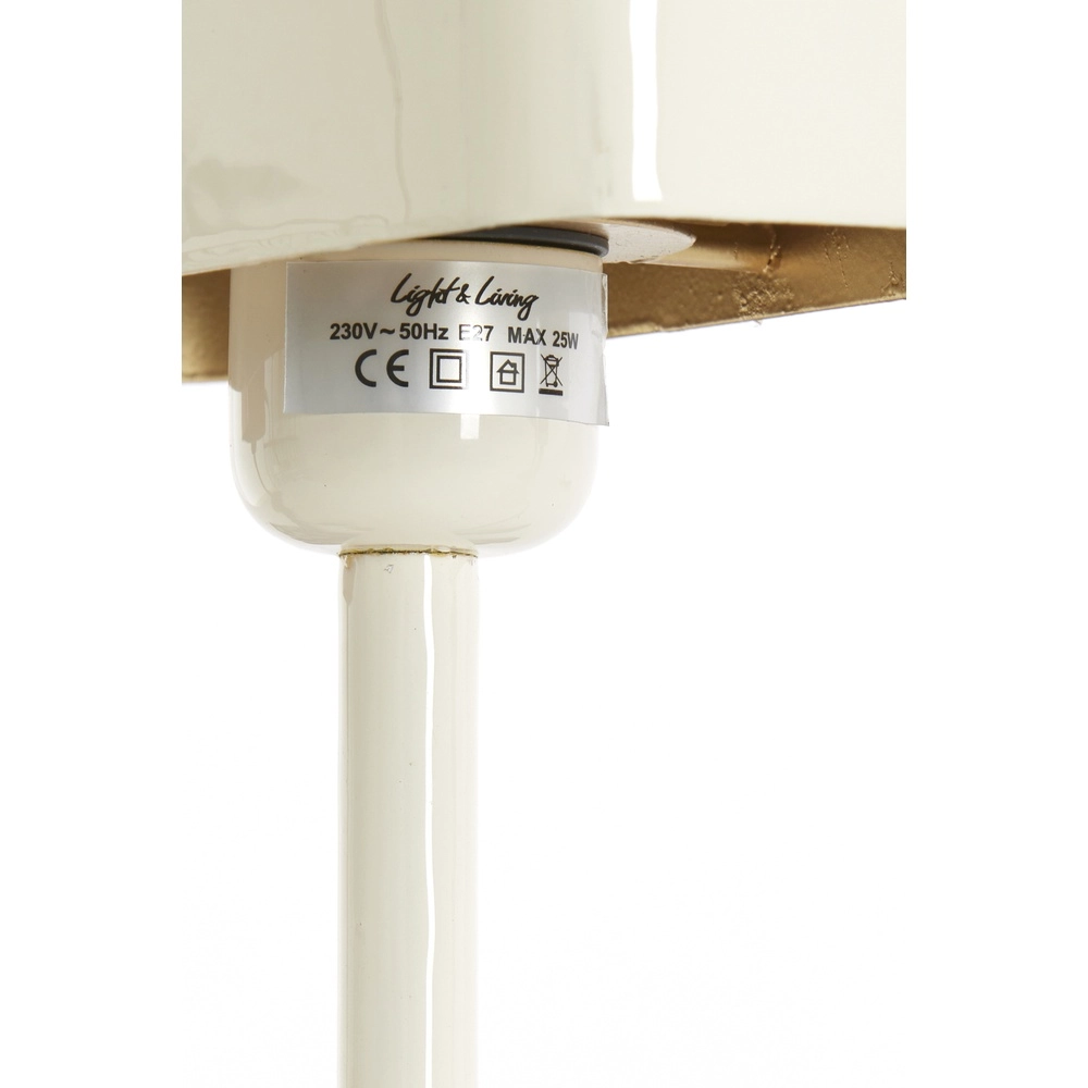 Nachtkastlamp Elenie 20x10cm - glans crème Light & Living 8717807818715