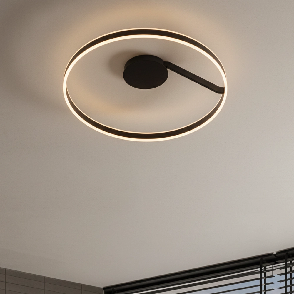 Plafondlamp Bianco zwart Ø 80cm