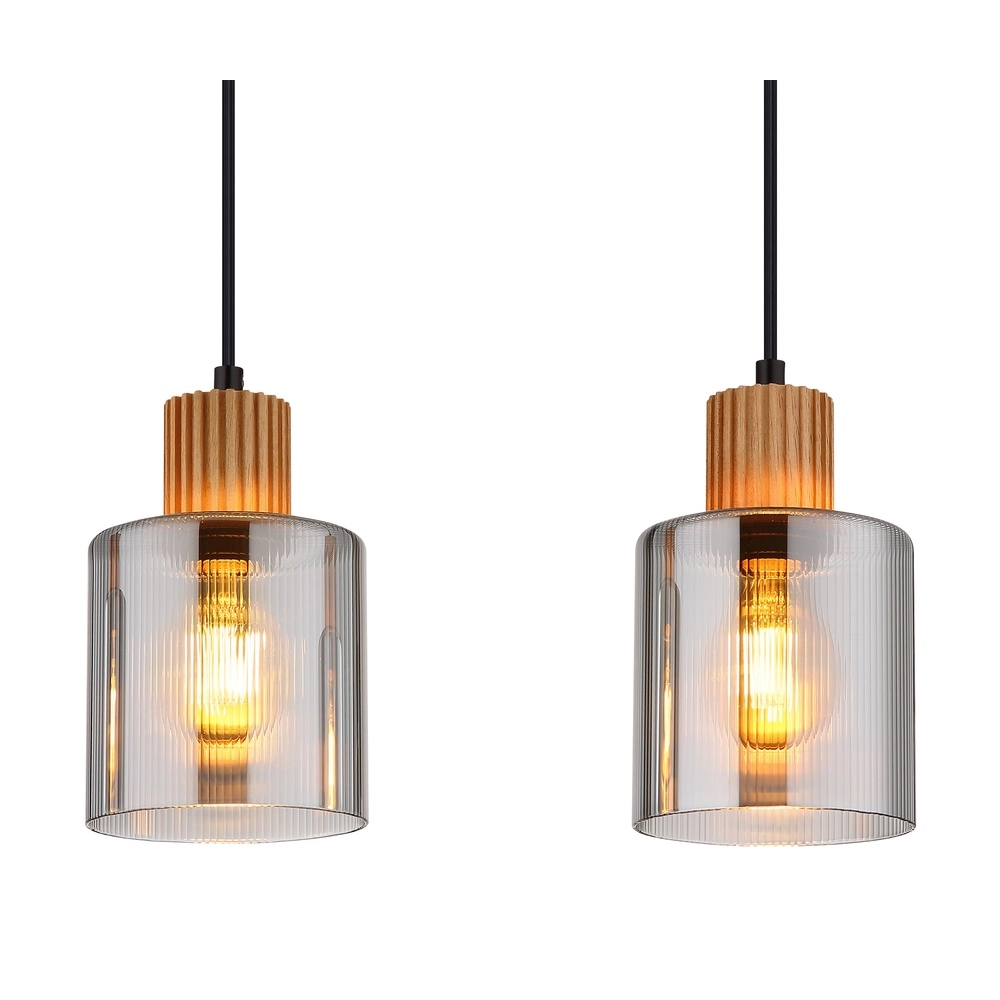 Design hanglamp Aleidis 3-lichts recht zwart Globo 9007371512218