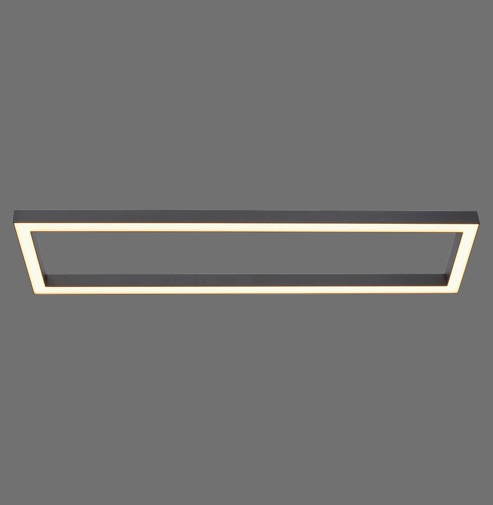 Rechthoekige plafondlamp Pure Lines Square antraciet Paul Neuhaus 4012248357941