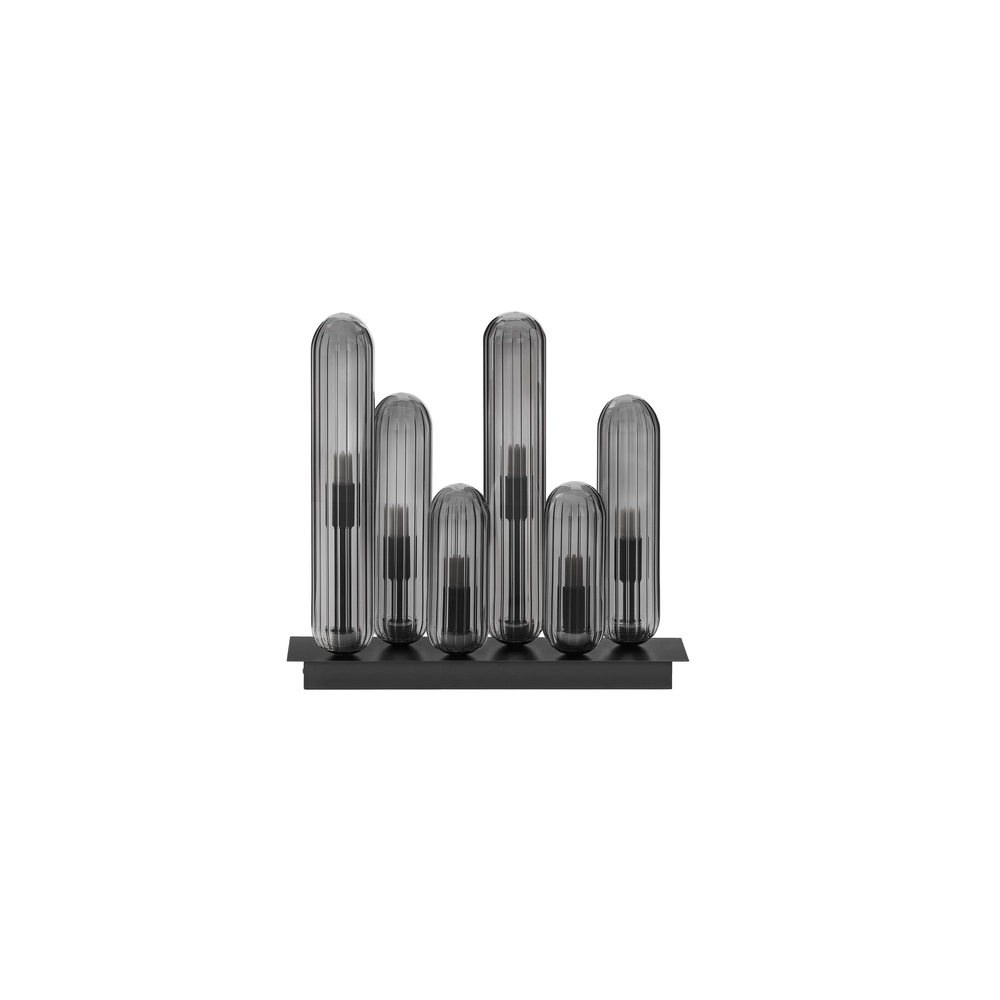 Design plafondlamp Gustave zwart 6-lichts Lyora 5212017443328