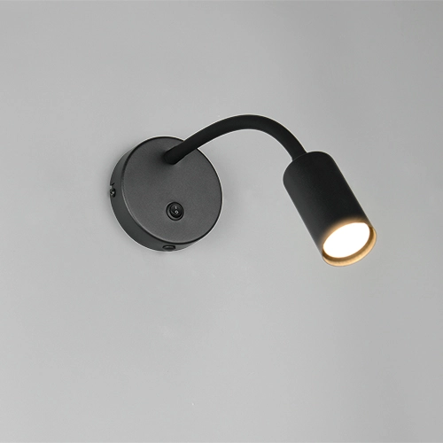 Wandlampje Taryn zwart met schakelaar