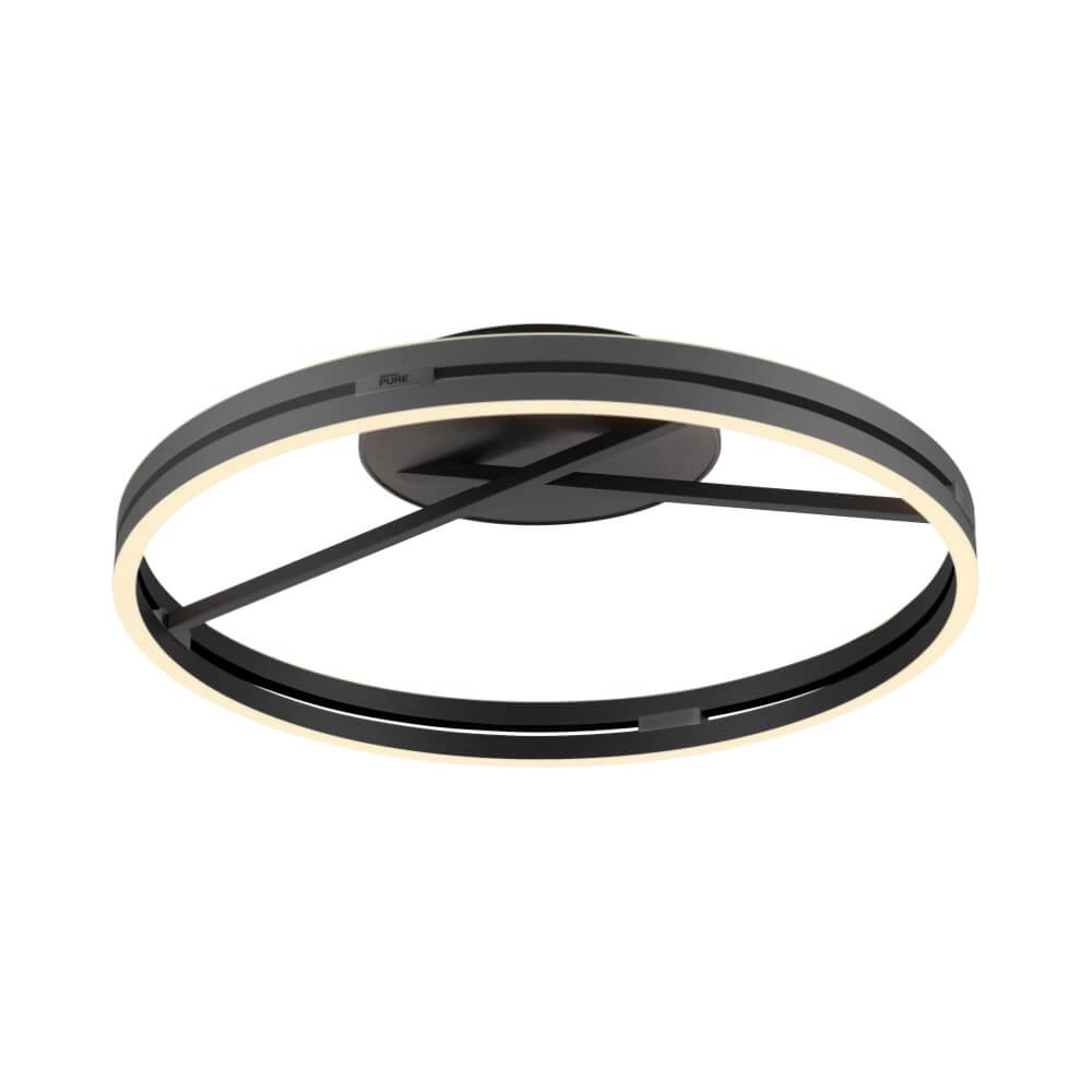 Ronde plafondlamp Pure Loop grijs