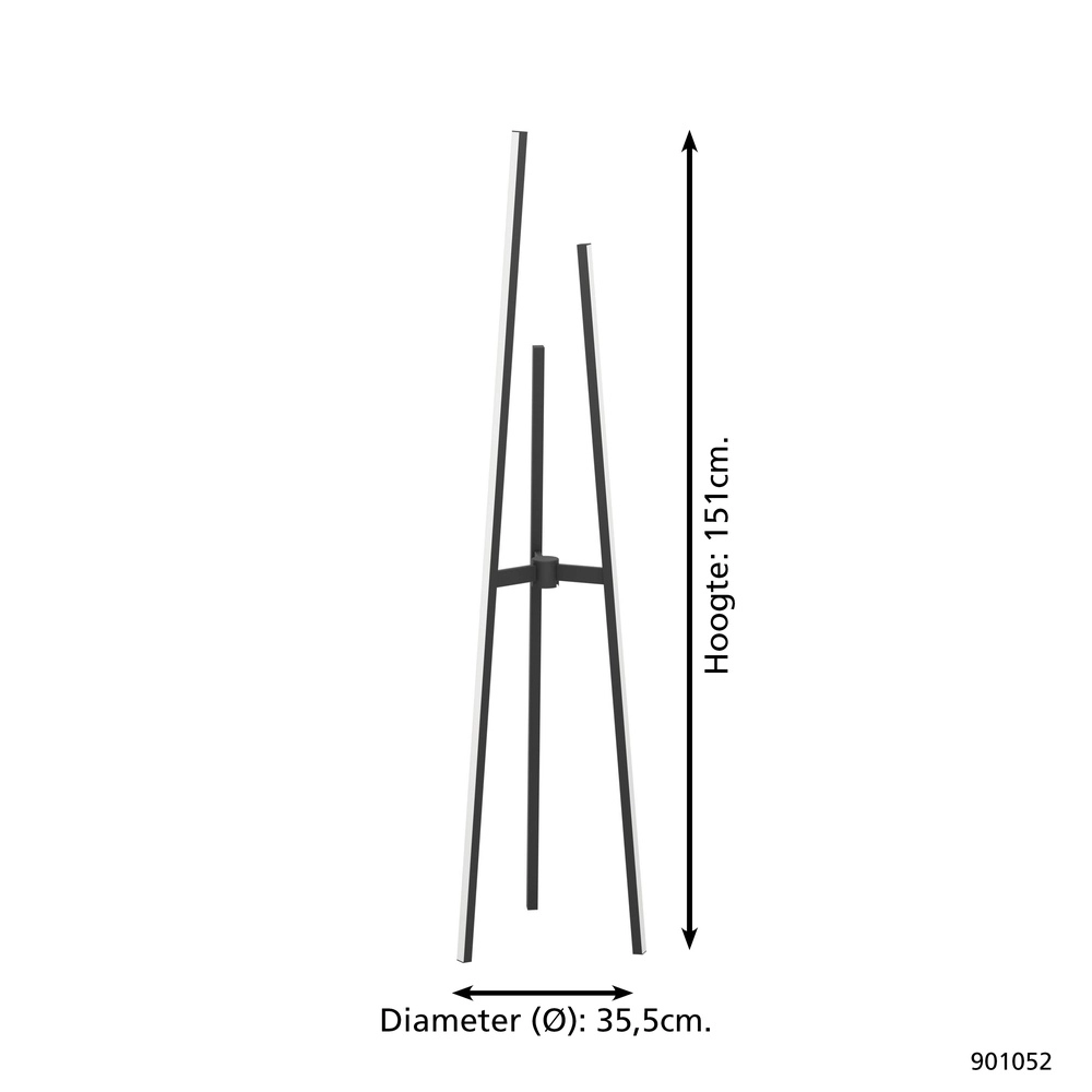 Moderne led vloerlamp Mongolana Eglo 9008606306015