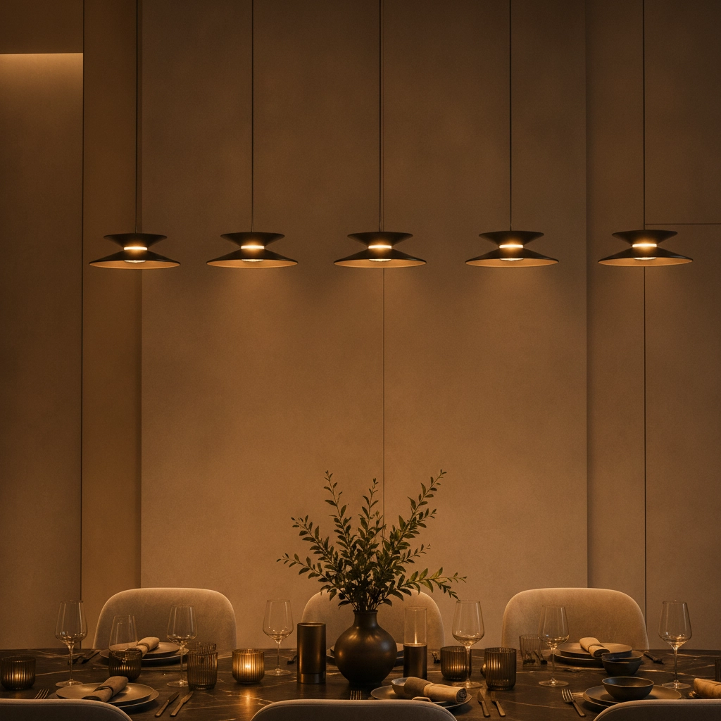 Design hanglamp Morfi recht 5-lichts zwart