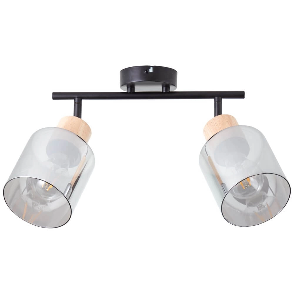 Plafondlamp Weald 2-lichts zwart Brilliant 4004353413087