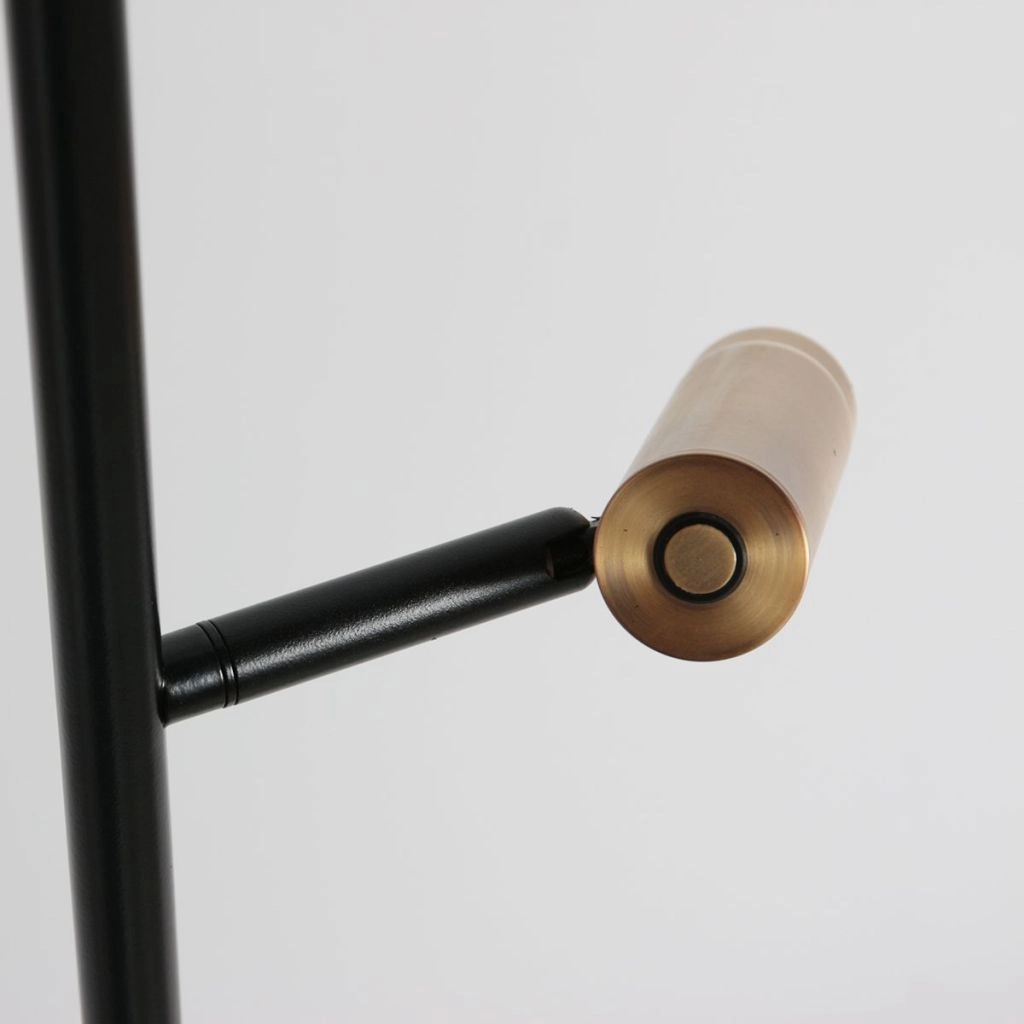 Vloerlamp 2-lichts Lumo zwart met goud Steinhauer 8712746184662