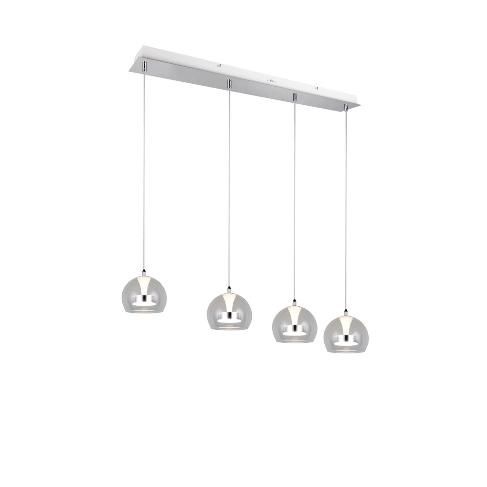 Hanglamp Flynt 4-lichts chroom Trio 4017807671018